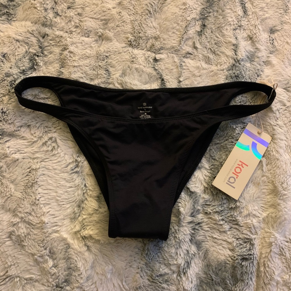 Brand NWT black bikini bottom